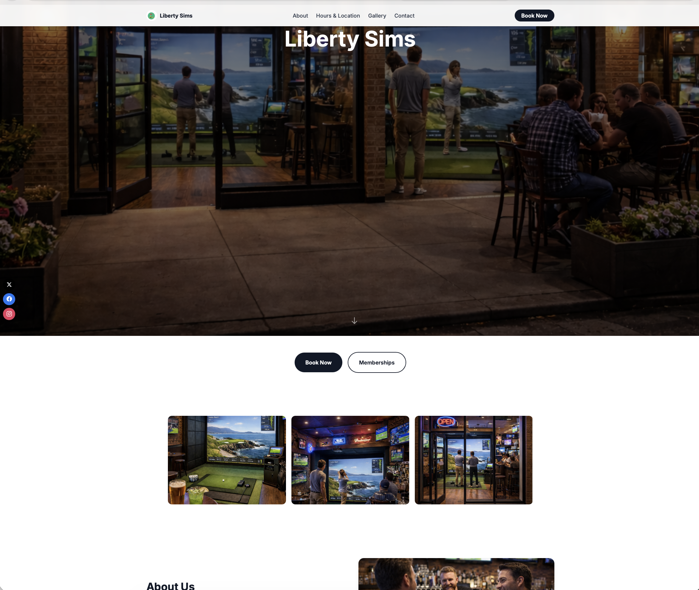 VTee Golf Business Website - Professional landing page for your golf simulator business